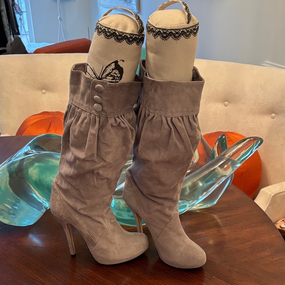 DV by Dolce Vita Gray Heeled Boots